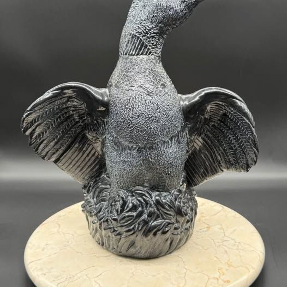 Vintage Aardik Collection Soapstone Loon Figurine by Aardvark 1972